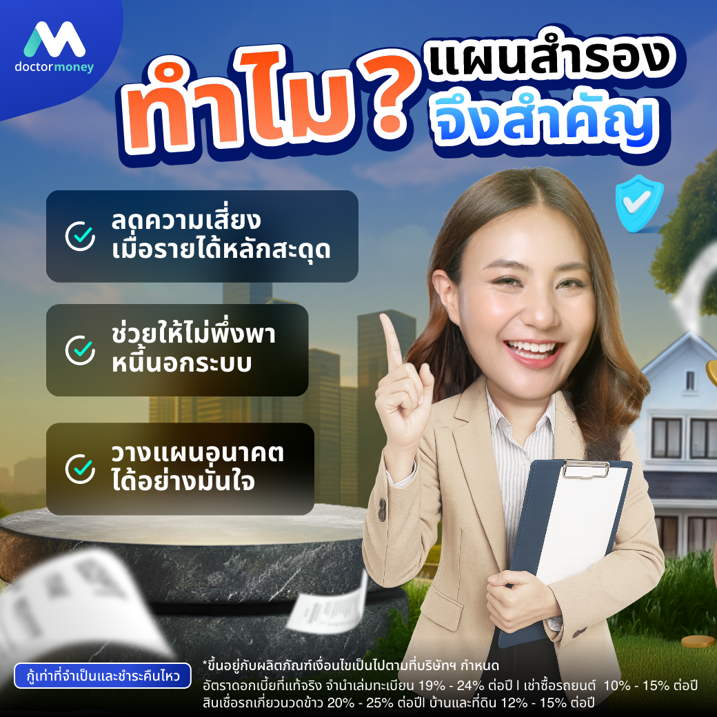 ด๊อกเตอร์ มันนี่ บทความ แผนสำรองที่ทุกคนควรมี ในวันที่เศรษฐกิจชะลอตัว