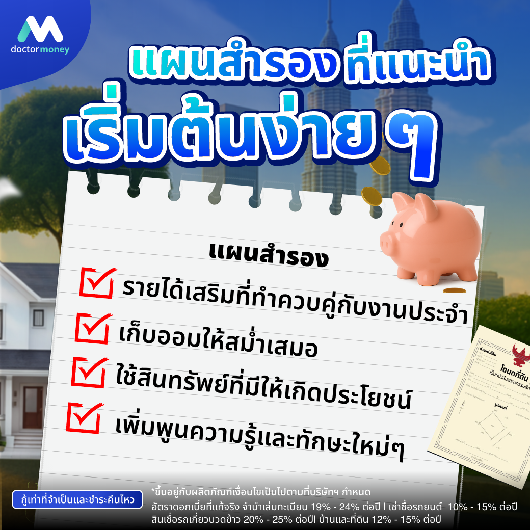 ด๊อกเตอร์ มันนี่ บทความ แผนสำรองที่ทุกคนควรมี ในวันที่เศรษฐกิจชะลอตัว
