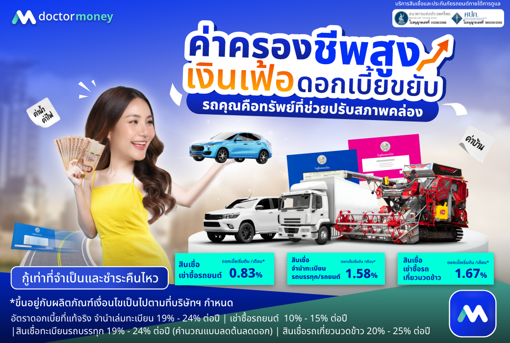 ด๊อกเตอร์ มันนี่ โปรโมชัน ค่าครองชีพสูง ดอกเบี้ยขยับ