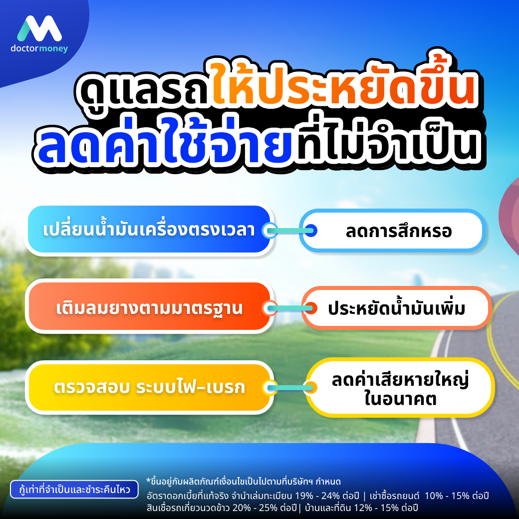 ด๊อกเตอร์ มันนี่ บทความ คนใช้รถต้องรู้! 5 วิธีรับมือค่าครองชีพปี 69