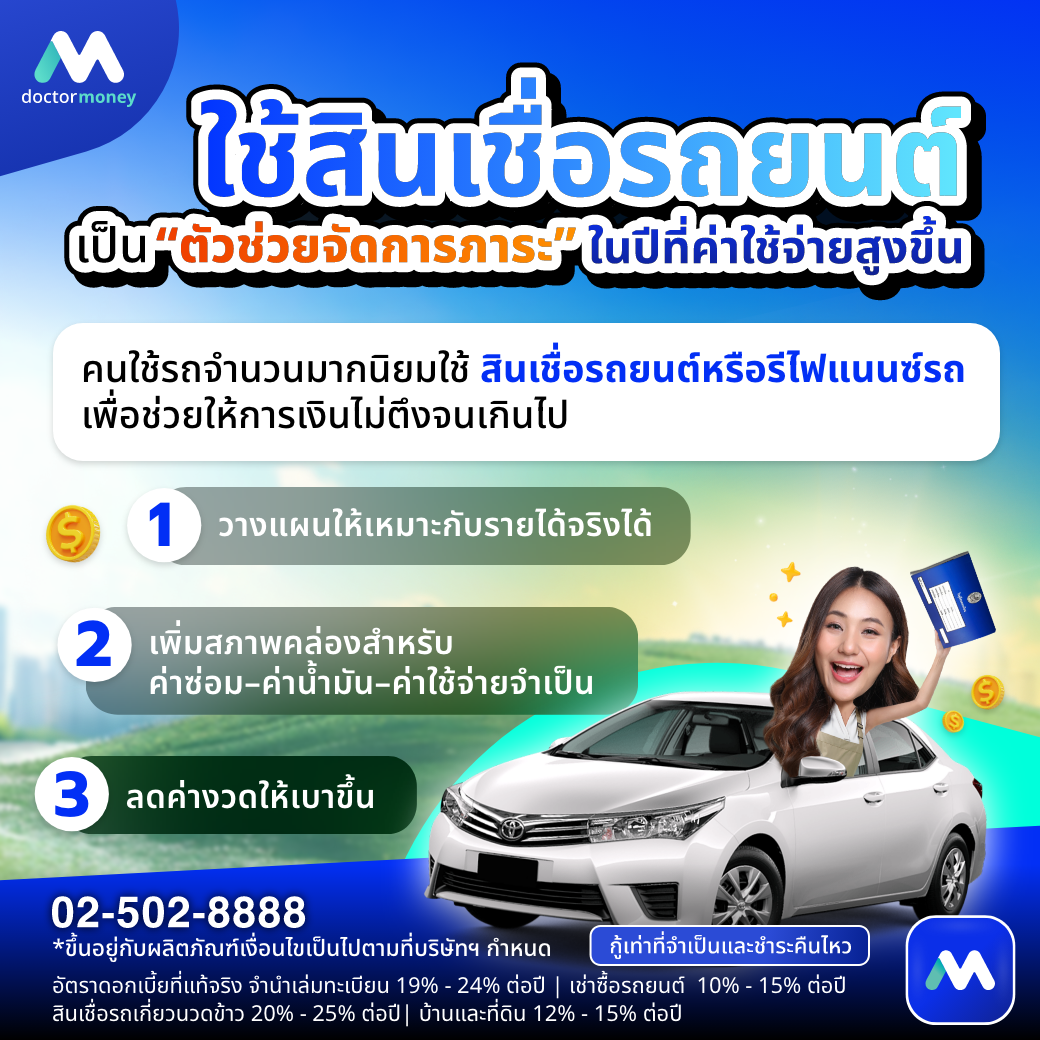 ด๊อกเตอร์ มันนี่ บทความ คนใช้รถต้องรู้! 5 วิธีรับมือค่าครองชีพปี 69