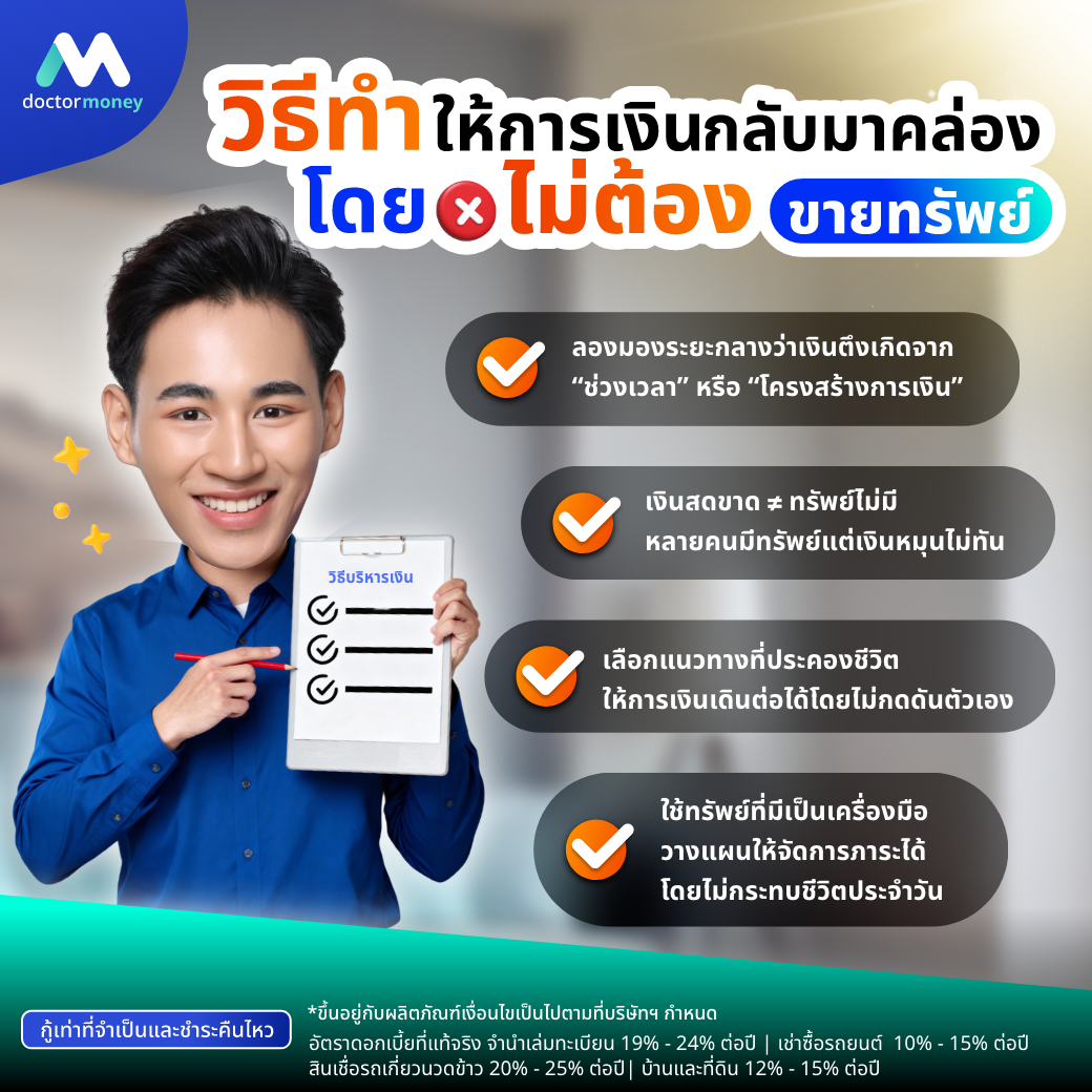 ด๊อกเตอร์ มันนี่ บทความ เงินตึงทำยังไงให้คล่อง โดยไม่ต้องขายทรัพย์